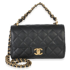 Chanel Black Quilted Caviar Coco First Flap Bag